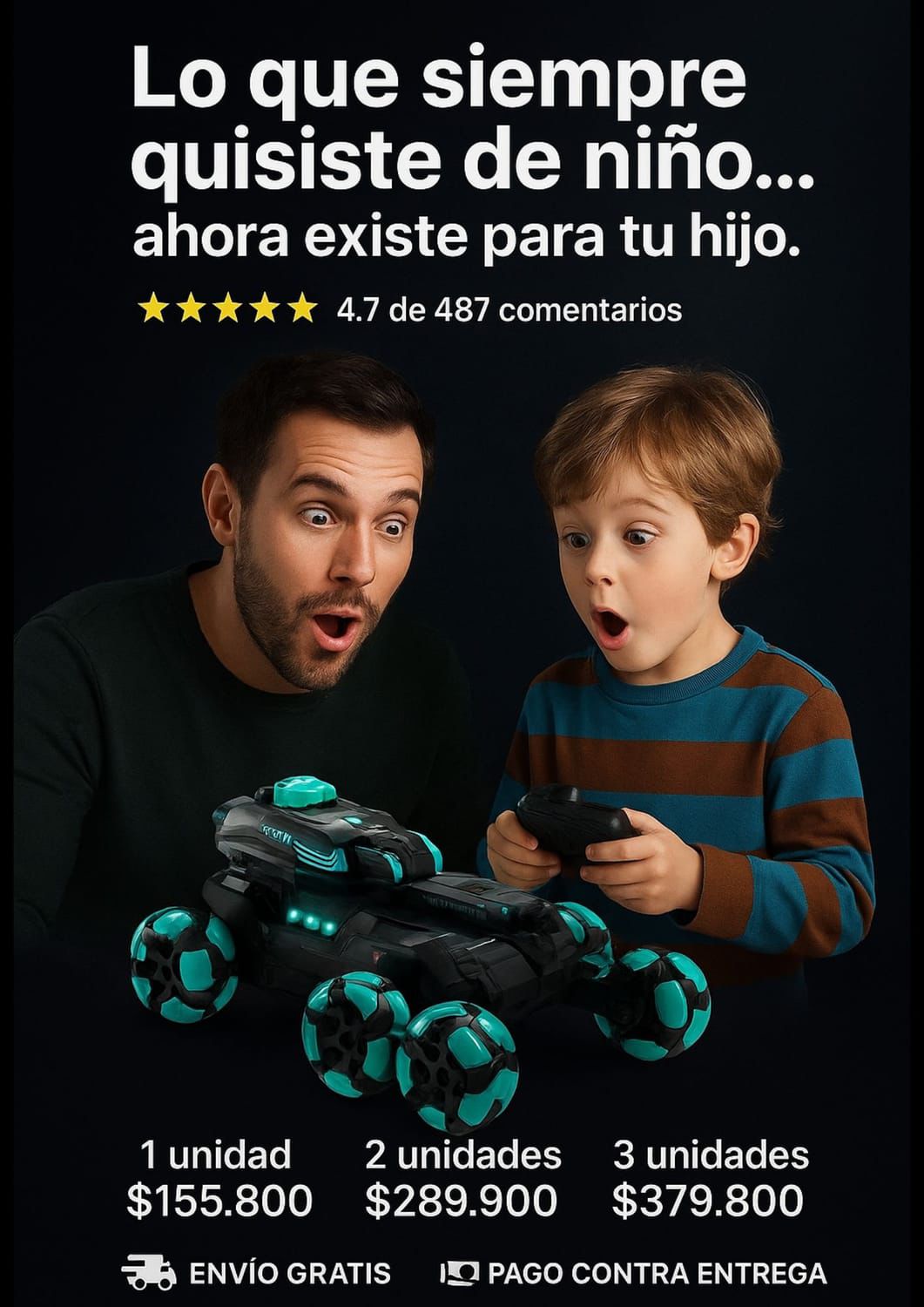 CARRO DOBLE CONTROL 6 RUEDAS TODOTERRENO