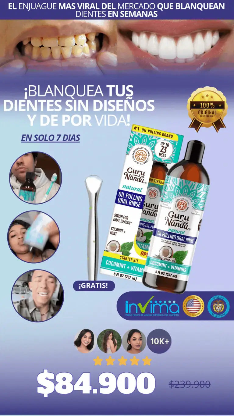 BLANQUEADOR DENTAL DETOX - GURUNANDA